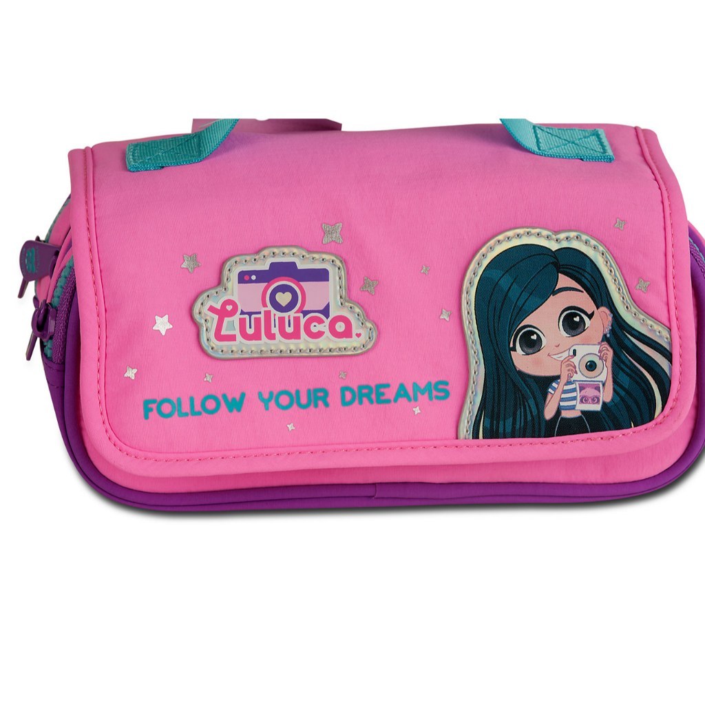 Kit Mochila Rodinha Luluca Pandinha Lancheira Estojo 2026 Rosa-chiclete
