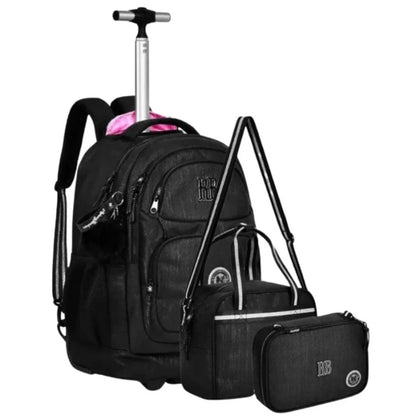 Kit RB Mochila + Lancheira + Estojo Rebecca Bonbon com Rodinhas Licenciada Original