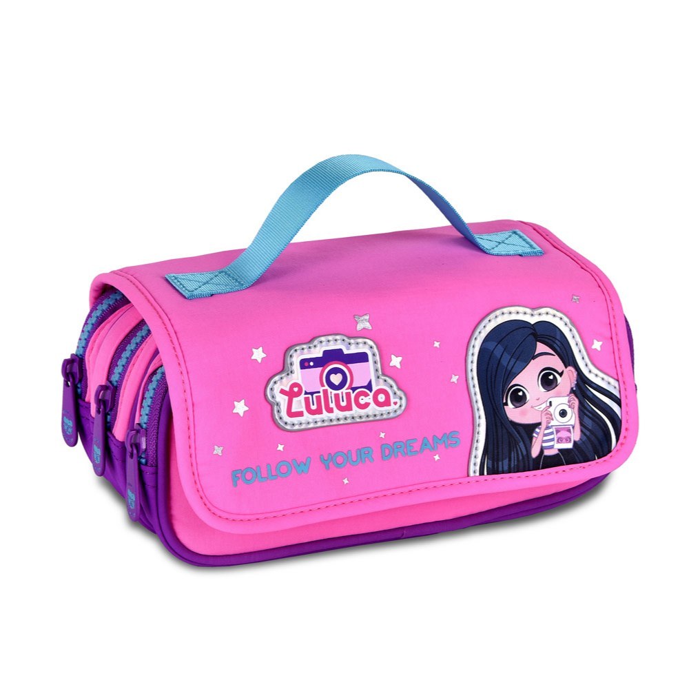 Kit Mochila Rodinha Luluca Pandinha Lancheira Estojo 2026 Rosa-chiclete