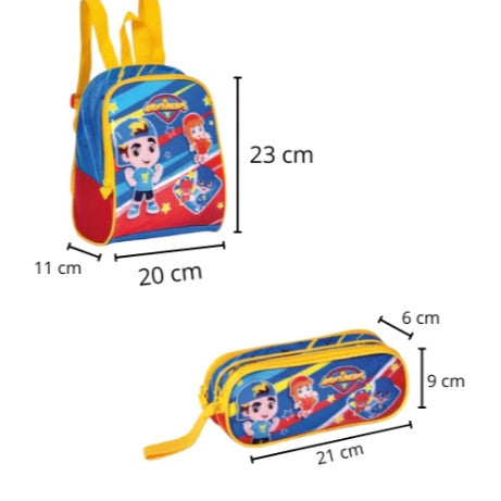 Kit Mochila + Lancheira + Estojo Os Aventureiros Luccas Neto Original Licenciada