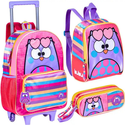 Kit Mochila + Lancheira + Estojo Bubu Coruja Original Licenciada