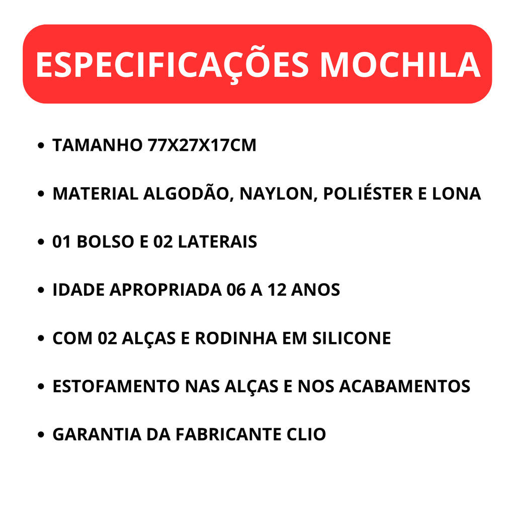 Kit Mochila de Rodinha, Lancheira e Estojo Jurassic Park