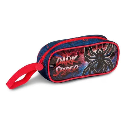 Kit Mochila de Rodinha, Lancheira e Estojo Homem Aranha Spider Dark