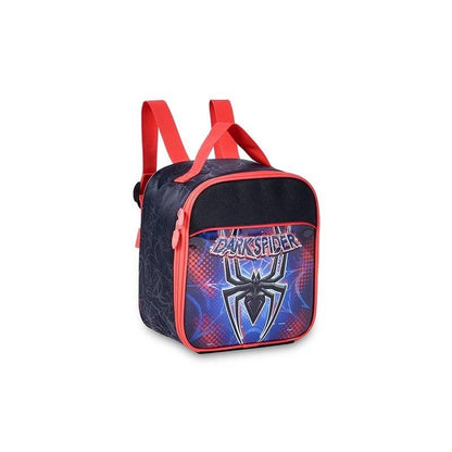 Kit Mochila de Rodinha, Lancheira e Estojo Homem Aranha Spider Dark